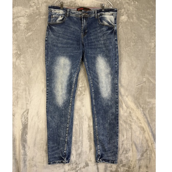 HARD SODA Other - HARD SODA Men's Distressed Wash‎ Slim Fit Jeans W36 Blue Denim